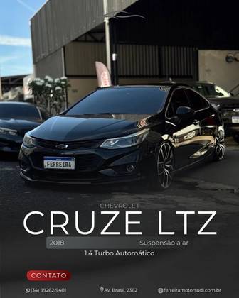CHEVROLET CRUZE 1.4 TURBO LTZ 16V FLEX 4P AUTOMÁTICO CHEVROLET CRUZE 1.4 TURBO LTZ 16V FLEX 4P AUTOMÁTICO